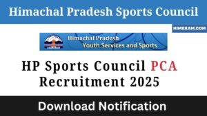 HP Sports Council PCA Recruitment 2025