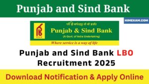 Punjab and Sind Bank LBO Recruitment 2025