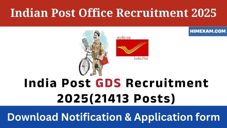 India Post GDS Recruitment 2025(21413 Posts)