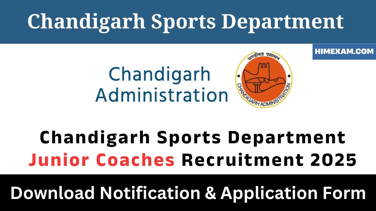 Chandigarh Sports Department Junior Coaches Recruitment 2025