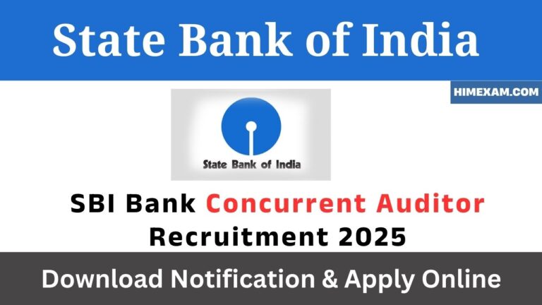 SBI Bank Concurrent Auditor Recruitment 2025