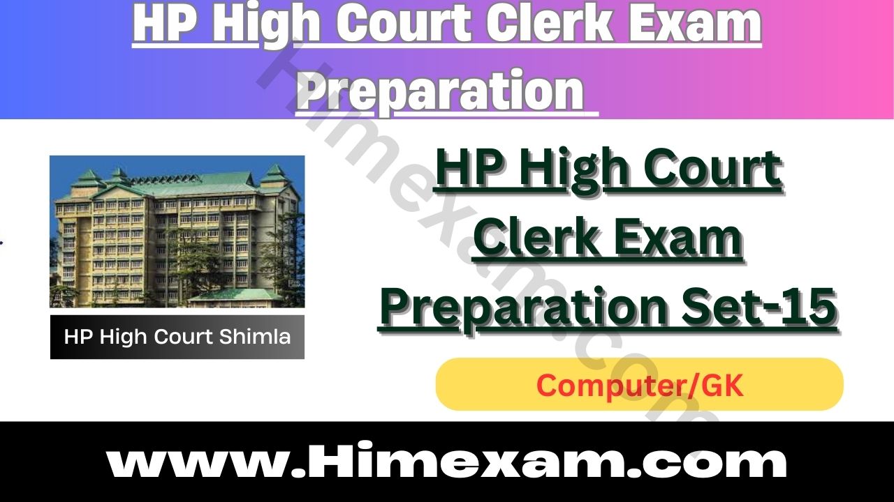 HP High Court Clerk Exam Preparation Set-15