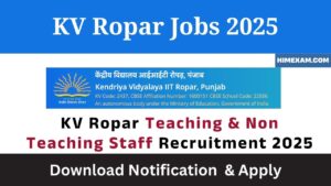 KV Ropar Teaching & Non Teaching Staff Recruitment 2025