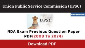 NDA Exam Previous Question Paper PDF(2008 To 2024)