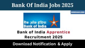 Bank of India Apprentice Recruitment 2025