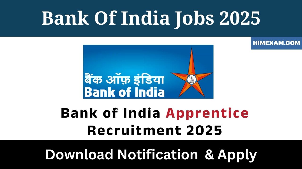 Bank of India Apprentice Recruitment 2025