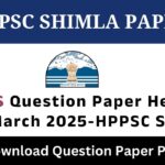 HPJS Question Paper Held On 02 March 2025-HPPSC Shimla