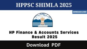 HP Finance & Accounts Services Result 2025