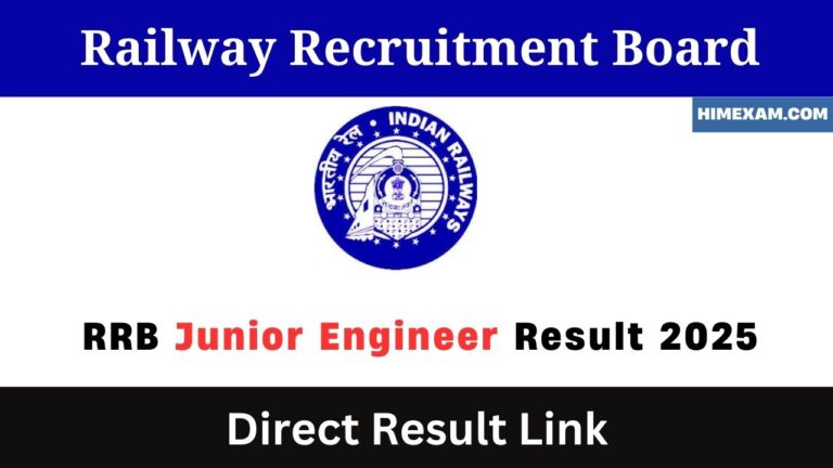 RRB Junior Engineer Result 2025