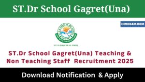 ST.Dr School Gagret(Una) Teaching & Non Teaching Staff Recruitment 2025