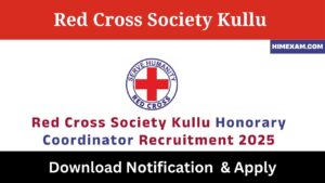 Red Cross Society Kullu Honorary Coordinator Recruitment 2025