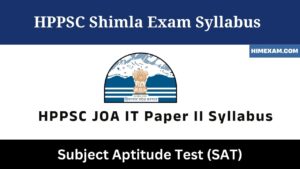 HPPSC JOA IT Paper II Syllabus