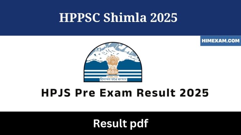 HPJS Pre Exam Result 2025