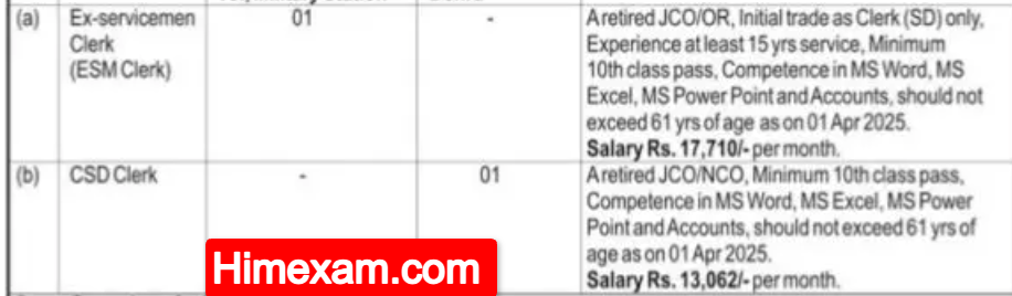 echs yol Clerk Jobs 2025