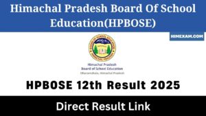 HPBOSE 12th Result 2025