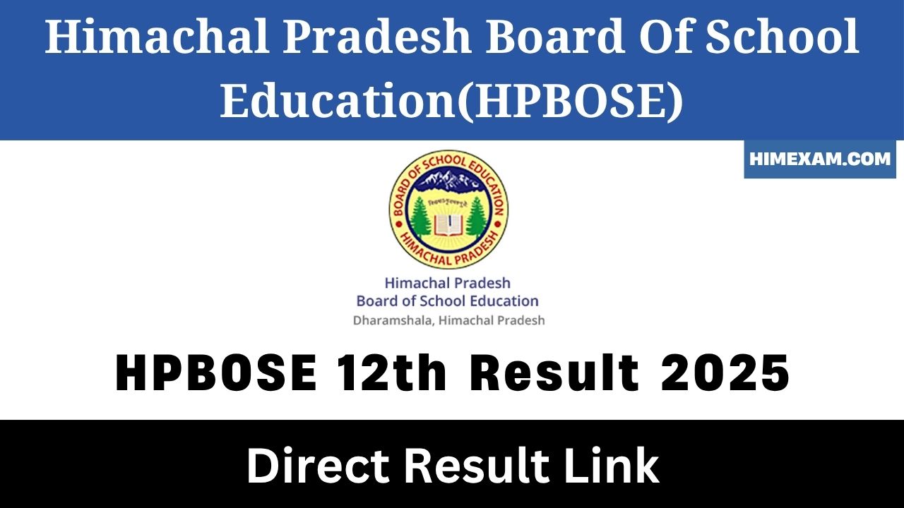 HPBOSE 12th Result 2025