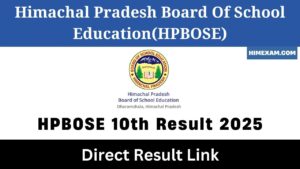 HPBOSE 10th Result 2025