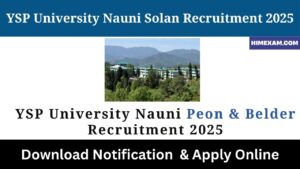 YSP University Nauni Peon & Belder Recruitment 2025