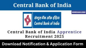 Central Bank of India Apprentice Recruitment 2025