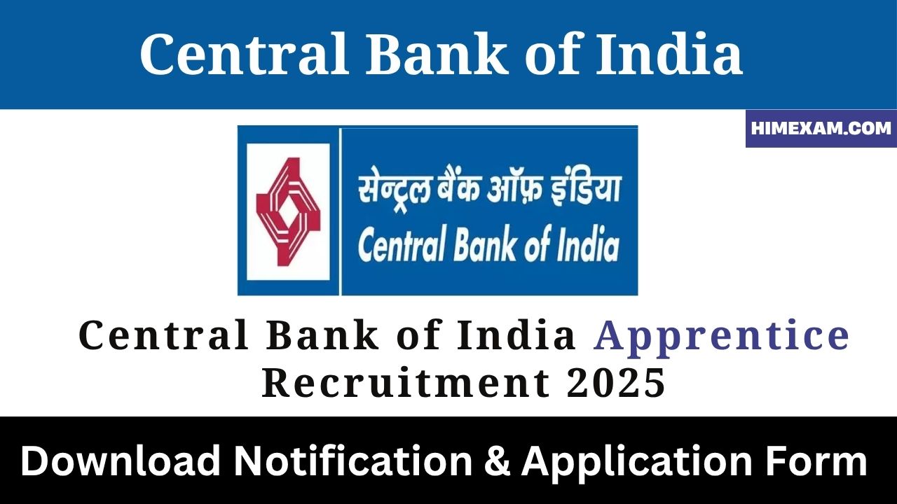 Central Bank of India Apprentice Recruitment 2025