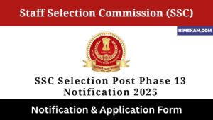SSC Selection Post Phase 13 Notification 2025