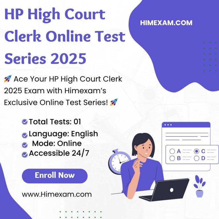 HP High Court Clerk Online Test Series 2025