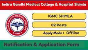 IGMC Shimla Lab Technician & Data Entry Operator Recruitment 2025