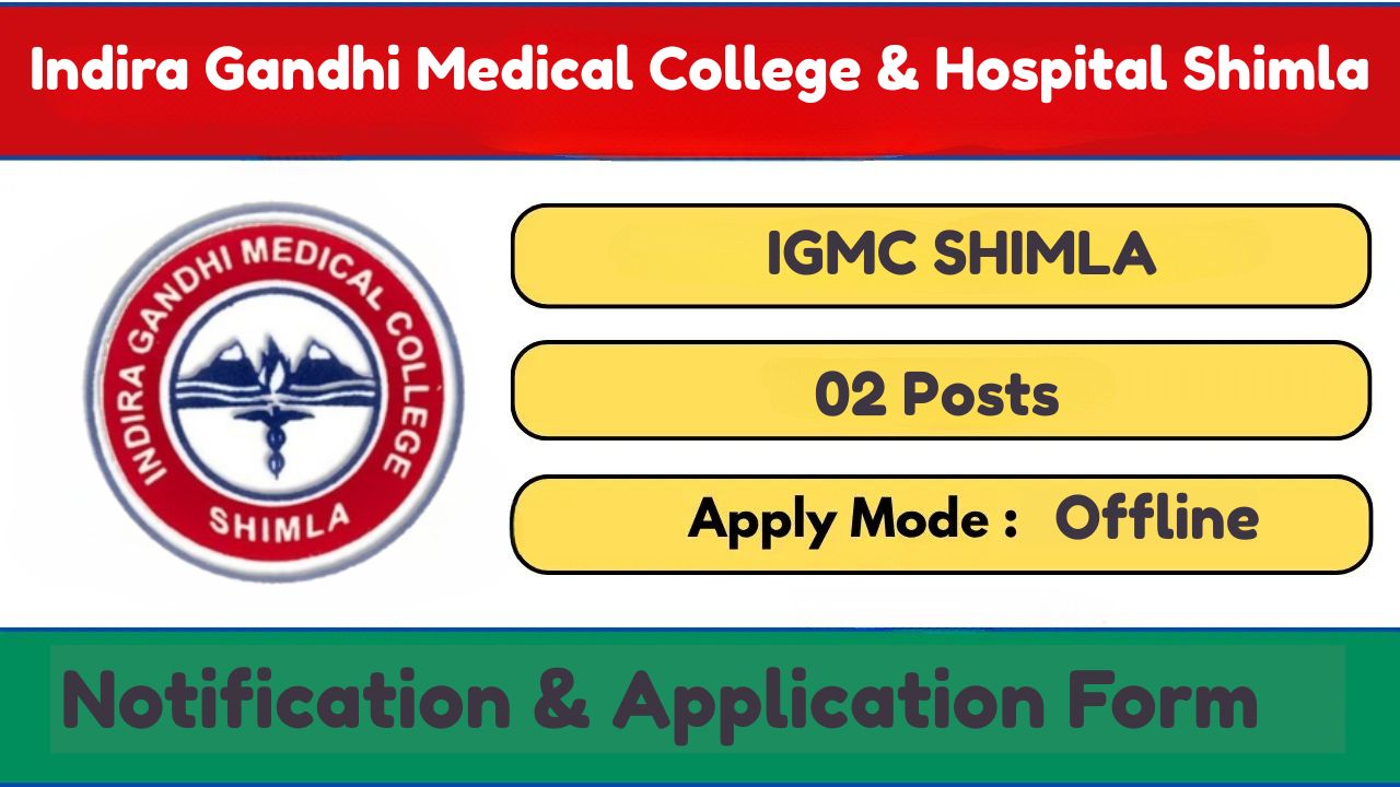 IGMC Shimla Lab Technician & Data Entry Operator Recruitment 2025