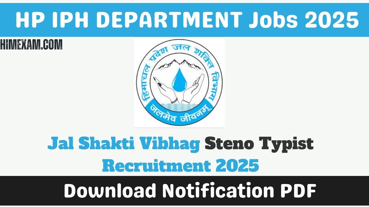 Jal Shakti Vibhag Steno Typist Recruitment 2025