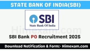 SBI Bank PO Recruitment 2025
