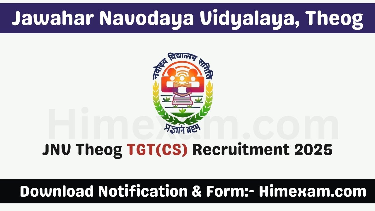 JNV Theog TGT(CS) Recruitment 2025