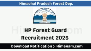 HP Forest Guard Recruitment 2025