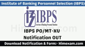 IBPS SO CRP SPL XV Notification OUT