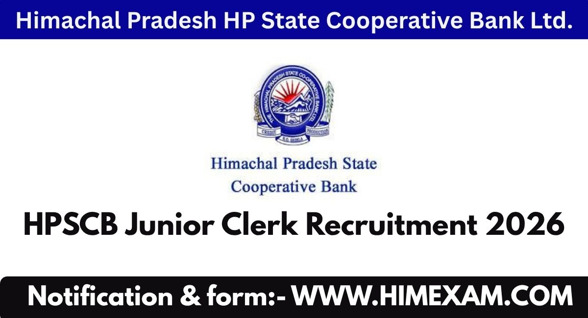 HPSCB Junior Clerk Recruitment 2026