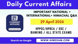 Daily Current Affairs 29 April 2026