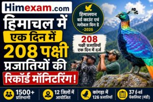 हिमाचल में एक दिन में 208 पक्षी प्रजातियों की रिकॉर्ड मॉनिटरिंग Himachal Pradesh Records 208 Bird Species in a Single Day