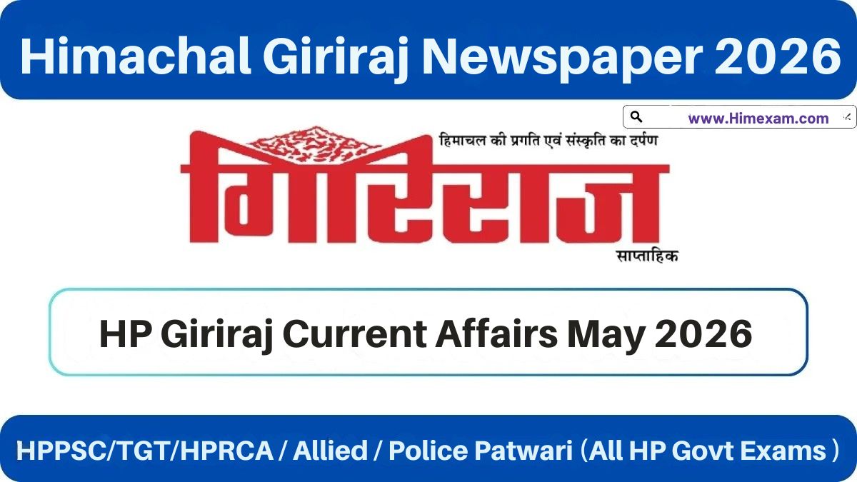 HP Giriraj Current Affairs May 2026