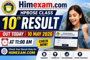 HPBOSE 10Th Result 2026