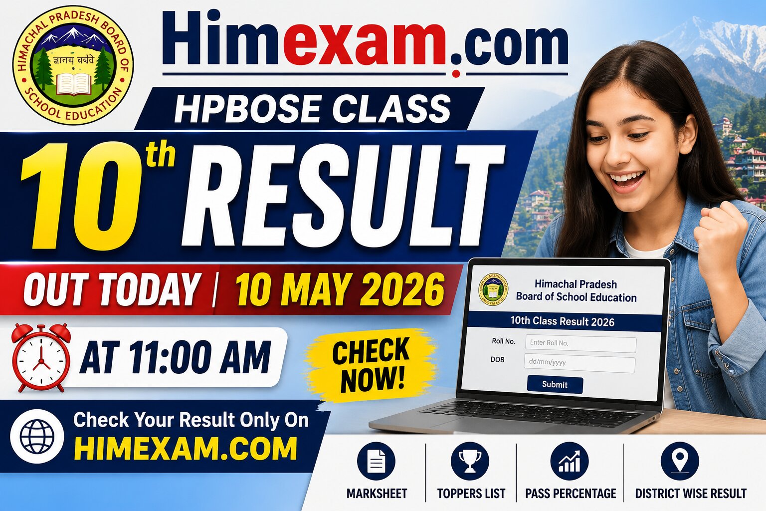HPBOSE 10Th Result 2026
