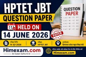 HPTET JBT Question Paper Held On 14 June 2026