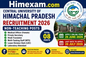 CUHP Non Teaching Staff Recruitment 2026