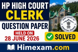 Solved HP High Court Clerk Question Paper Held On 28 June 2026