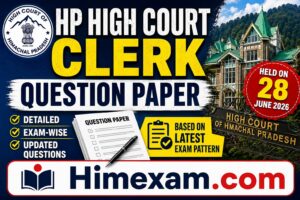HP High Court Clerk Question Paper Held On 28 June 2026