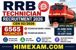 Railway RRB Technician Recruitment 2026 Notification Out for 6565 Posts | Apply Online