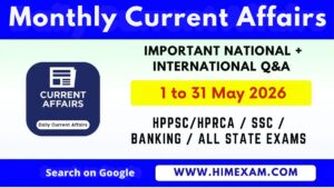 May Month Current Affairs 2026(National + International)