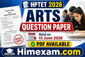 HPTET Arts Question Paper Held On 13 June 2026