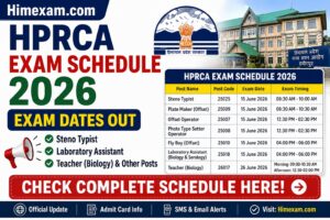 HPRCA Exam Schedule 2026 Released