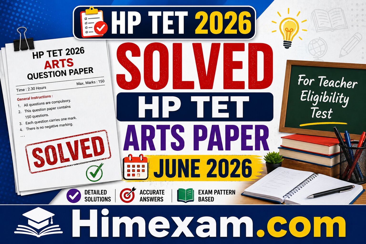 Solved HP TET Arts Paper June 2026