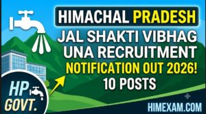 Himachal Pradesh Jal Shakti Vibhag Una Recruitment 2026 Notification Out for 10 Posts