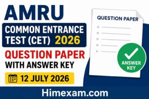 AMRU Common Entrance Test (CET) 2026 Question Paper with Answer Key | 12 July 2026